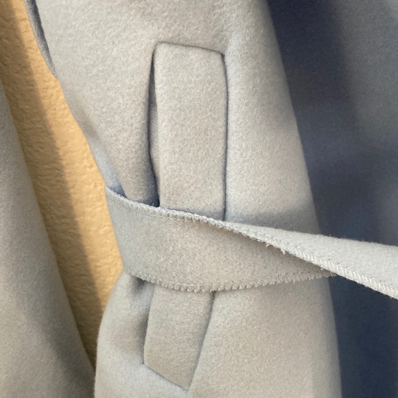 NWT Italy Blue Belted Coat oversized pockets lagenlook fall western L - Picture 6 of 8
